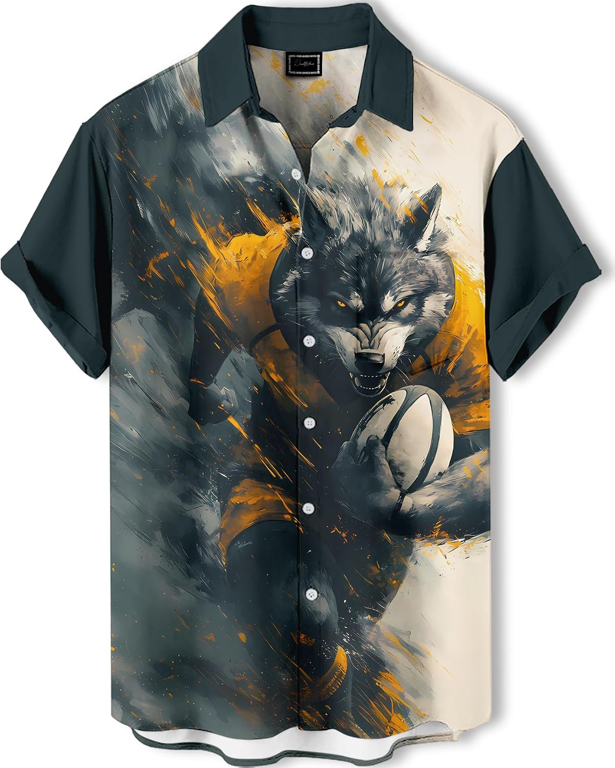 Men's Sport Animal Hawaiian Shirt,Animal Print,Short Sleeve Vacation Shirt,Tropical Casual Button Down Summer Beach
