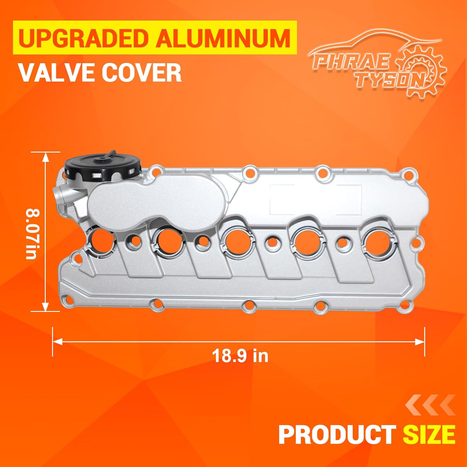 Upgraded Aluminum Engine Valve Cover Compatible with 2005-2014 Volkswagen Jetta 2006-2009 Rabbit 2010-2014 Golf 2012-2014 Passat 2006-2018 Beetle 2.5L Replaces # 07K103469D