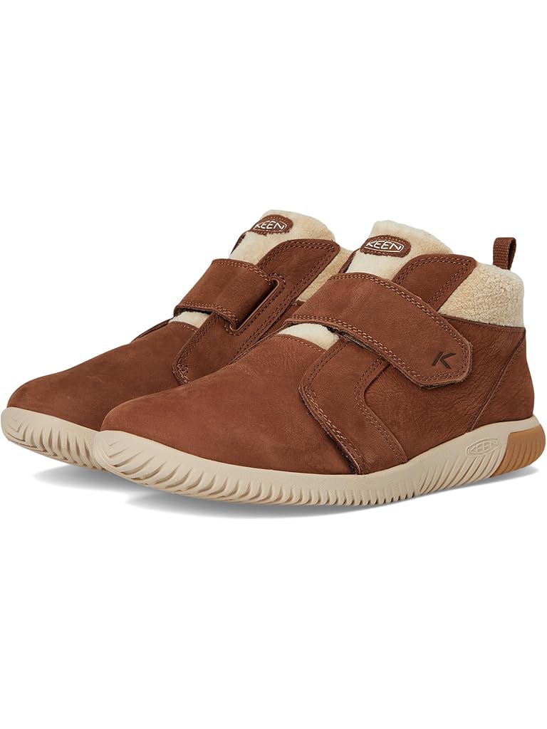 Brown KEEN KNX Middie Easy On Strap Comfortable Barefoot Feel Sneakers (Little Kid/Big Kid)