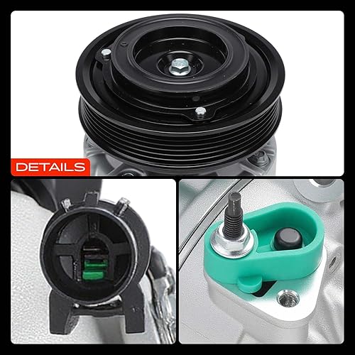 Miniatura 9 de A-Premium Compresor de aire acondicionado con embrague compatible con Kia Sorento 2011-2012, Hyundai Santa Fe Veracruz 2007-2012, 3.3L 3.5L 3.8L