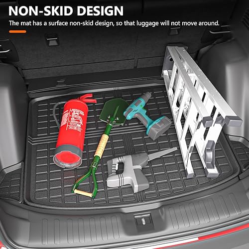 Miniatura 10 de powoq Alfombrilla de maletero compatible con Honda CRV 2017-2022, alfombrillas de repuesto para accesorios Honda CRV 2017-2022 (se ajusta al modelo