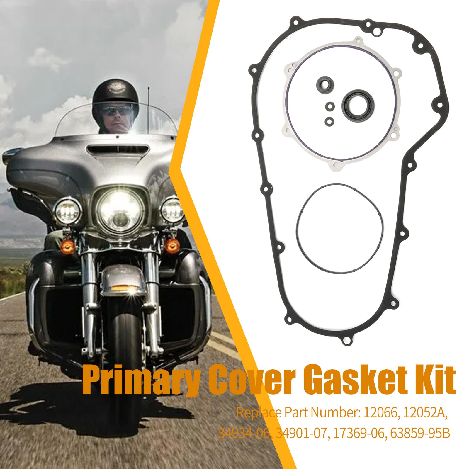 Amazon.com: Saihisday 63859-95B Primary Cover Gasket Kit