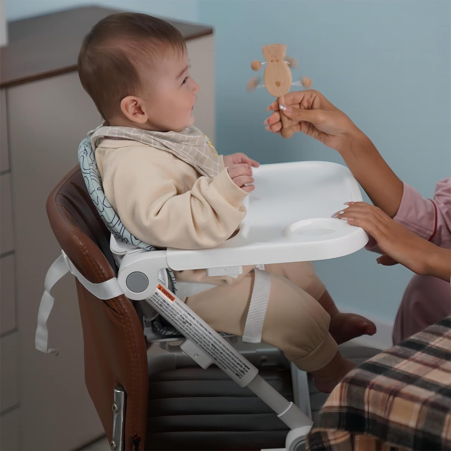 Trona Portatil Bebe, Silla De Comedor Con Asiento Elevador