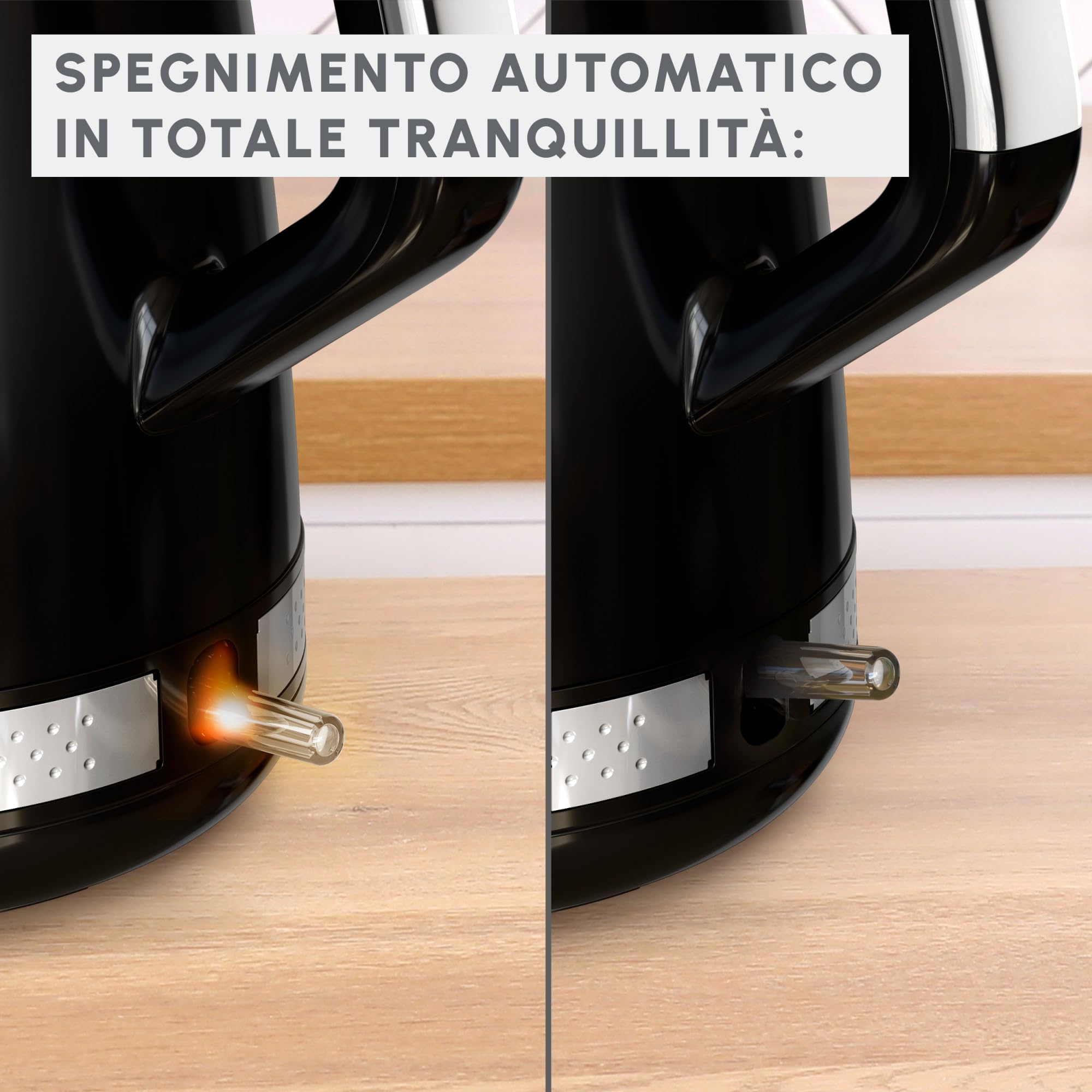 Moulinex Soleil, Bollitore Elettrico da 1.7 L con Controllo Temperatura, Potenza di 2400 W, Riscaldamento Rapido e Spegnimento Automatico, Filtro Anticalcare Amovibile, BY3558