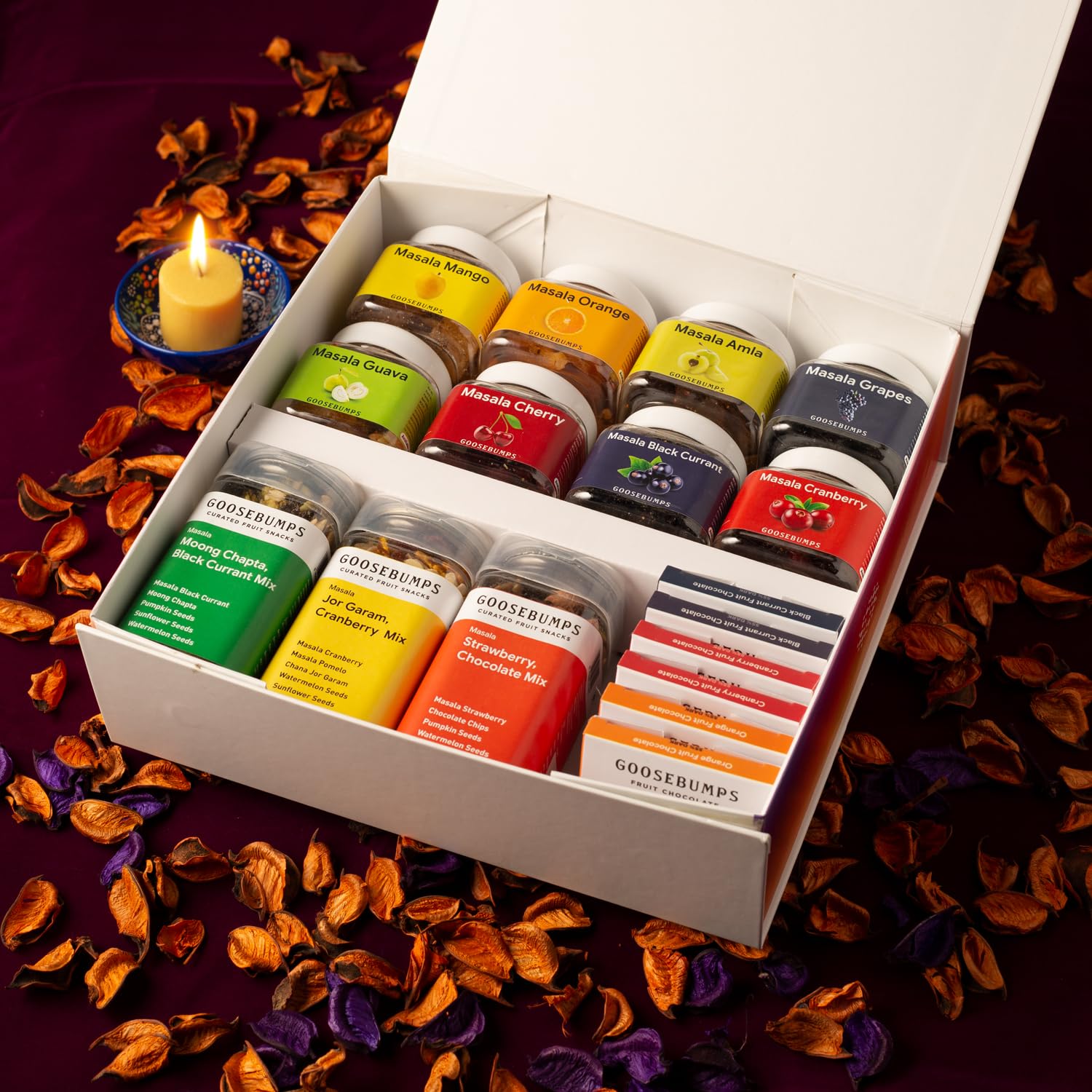 Goosebumps Gift Hamper |Masala Fruits, Trail Mix & Dark Chocolates | Festive Gift Hamper | Carnival Pack Combo, 915g. ( Pack of 17) (B08KW9D1GF) Amazon Price History, Amazon Price Tracker