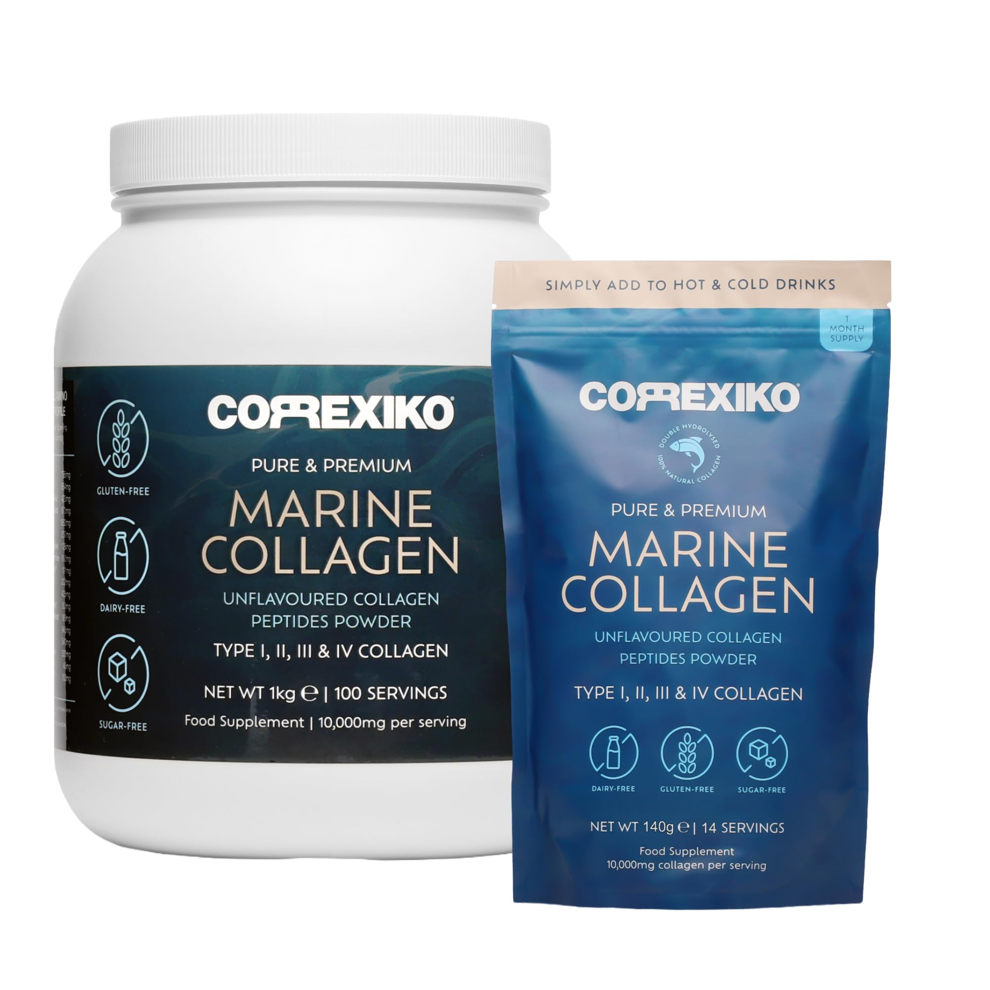 correxiko glutathione Amazon.com: CORREXIKO Marine Collagen Powder Supplement Unflavored - 1kg &  5oz Bundle - Double Hydrolyzed Collagen Peptides - Formulated for Maximum  Absorption