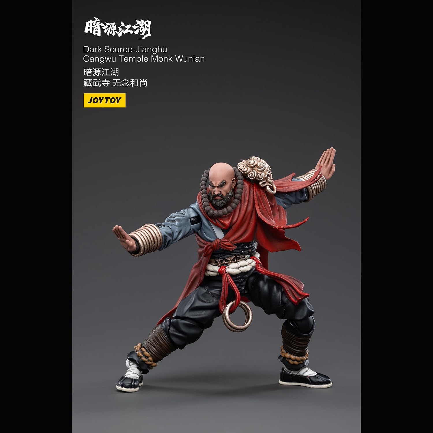 JOYTOY 1/18 Action Figures - Dark Source Jiang Hu Cangwu Temple Monk Wunian - 4‘’,Classic Character,Collectible,Age 15 and Above