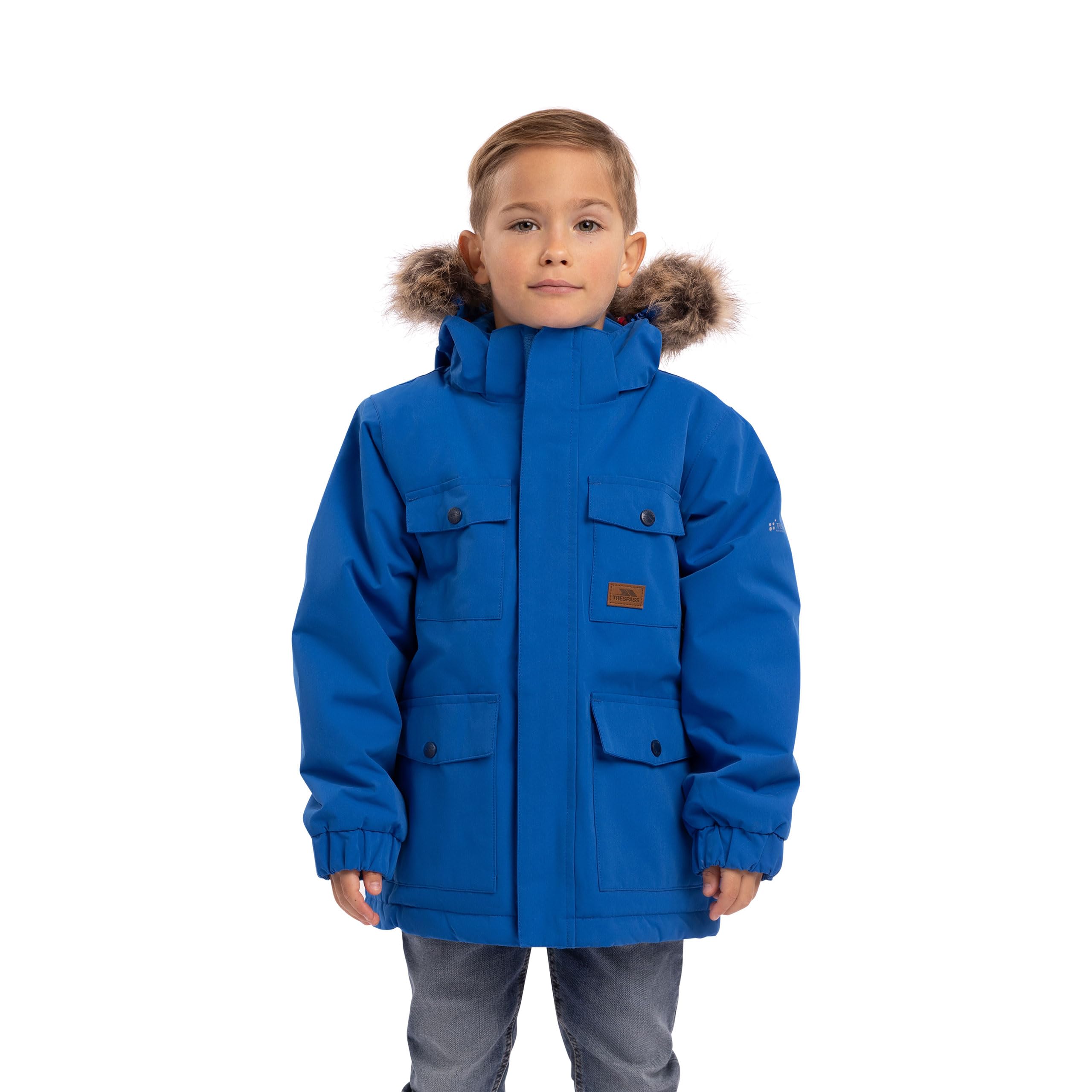 Trespass Boys Rain Jacket Upsider Blue 11/12