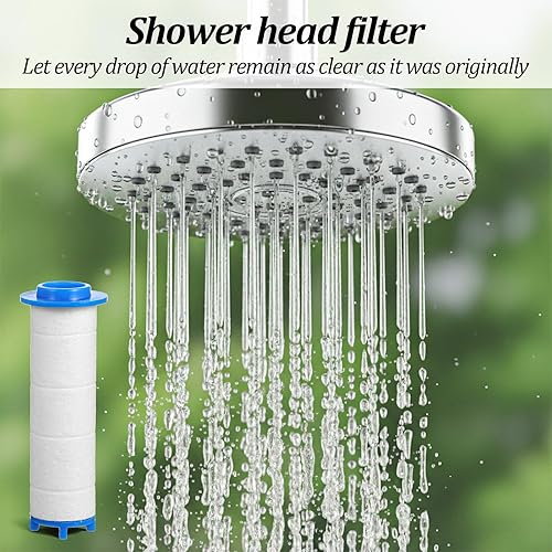 Miniatura 6 de 10 filtros de cabezal de ducha, 2.76 x 0.95 pulgadas, cartucho de repuesto de algodón PP para varias especificaciones de cabezales de ducha