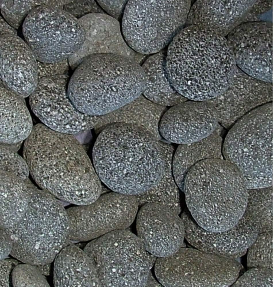 2 Pounds Decorative Stones, Large Black Lava Beach Pebbles, 32 oz bag, Indoor or Outdoor Decorative Stones for Craft Projects, Vase Fillers, Succulents, Cactus Pots, Terrarium Plants, Fire Pits