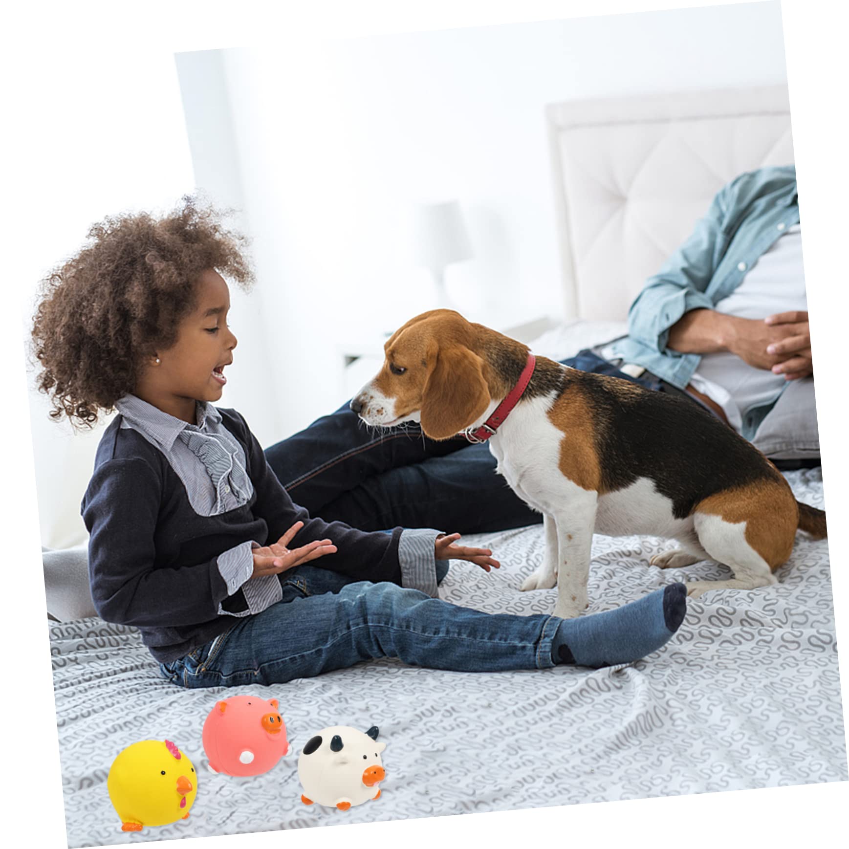 minkissy 9 Piezas Juguetes de látex para Mascotas Juguete de mordida de Perro de Gato Bolas de Perro Buscar Bola de de Goma Masticador de s de búsqueda de s de