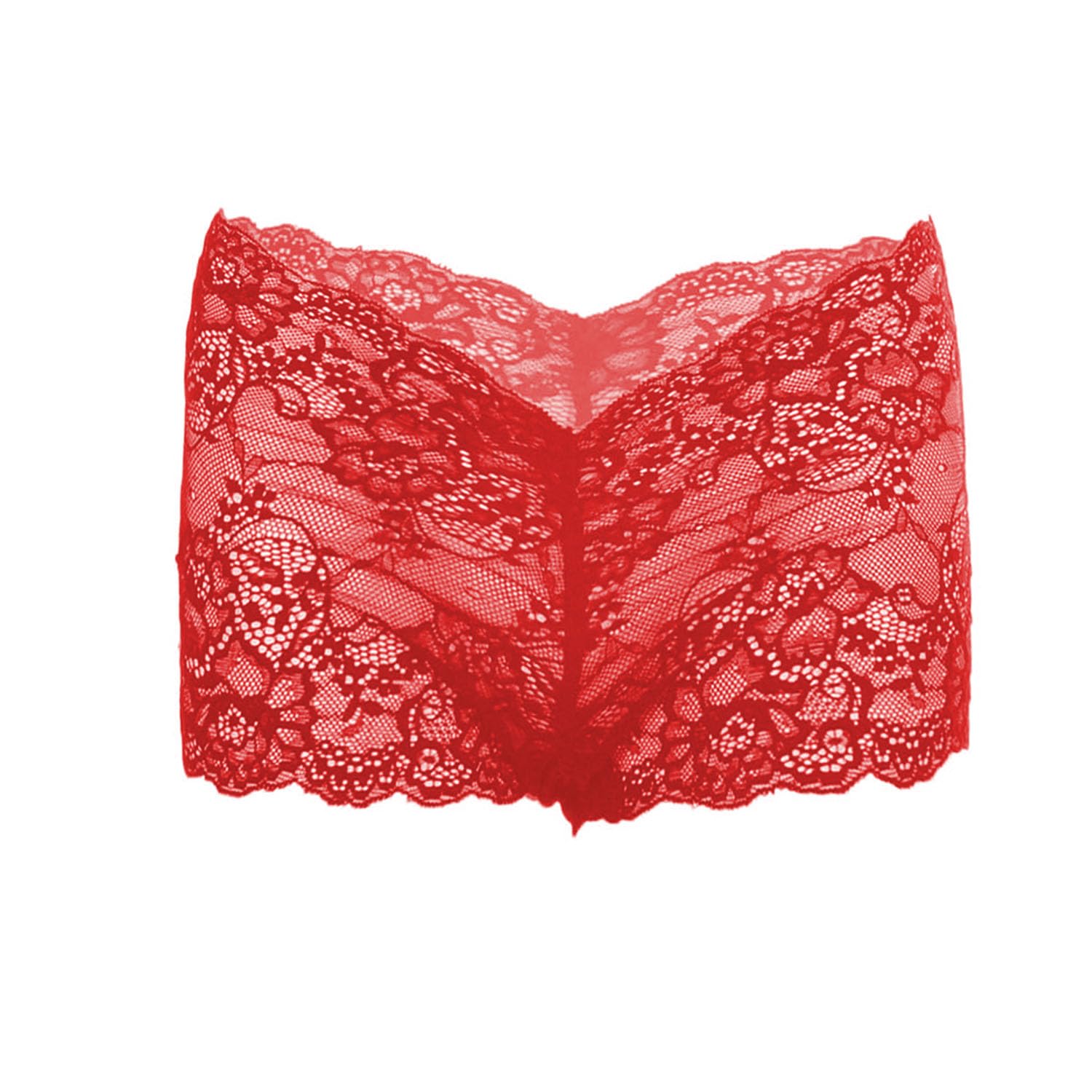 PinkZaar Women's Boyshorts Panty | Soft Lace Underwear | Free Size Fit to S/M/L | Stylish & Comfortable Red-picture-25
