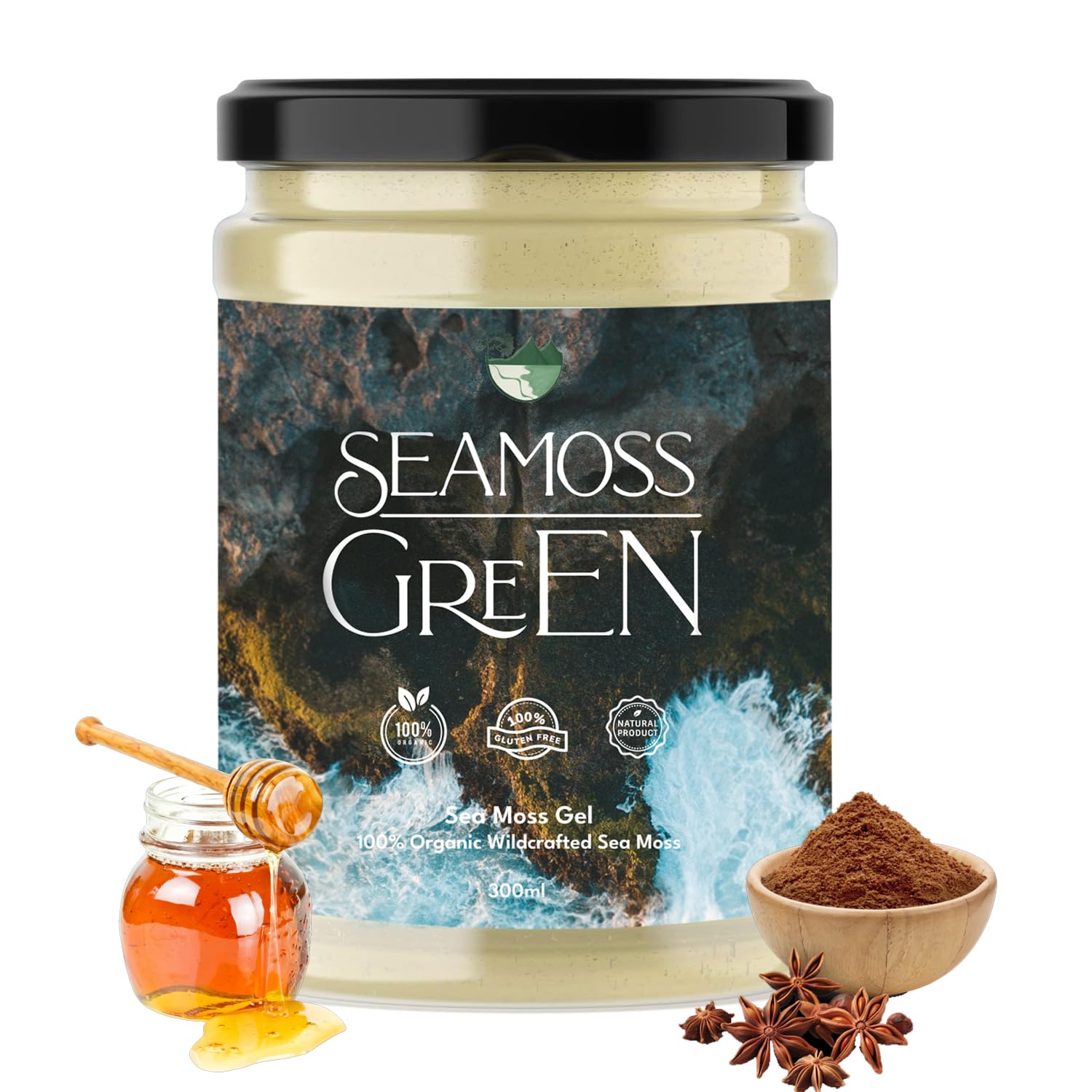 Organic Honey & Cinnamon Infused Sea Moss Gel by Seamoss Green