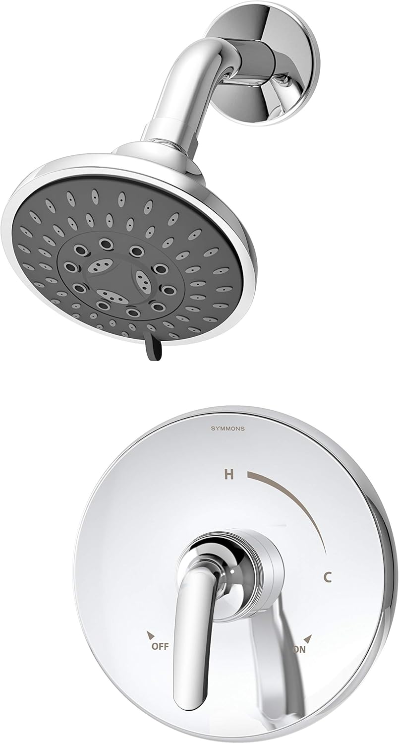 Symmons 5501-1.5-TRM Elm Single Handle 5-Spray Shower Trim in Polished Chrome - 1.5 GPM (Valve Not Included)