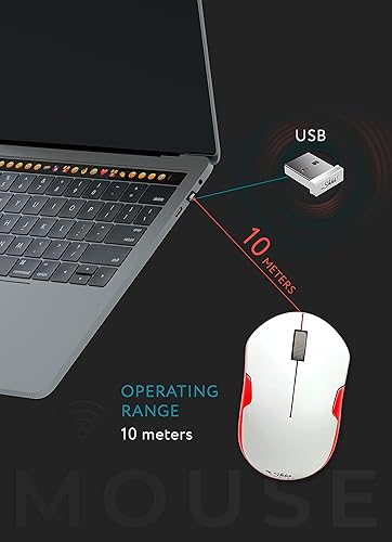 Miniatura 3 de Ratón óptico silencioso inalámbrico con receptor USB y baterías - Inalámbrico, portátil, silencioso ratón de clic para PC, portátil, Chromebook,