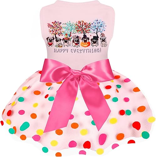 Miniatura 1 de Vestidos de Halloween para perros pequeños disfraces de murciélago de Halloween para cachorros, faldas de tul ligeras para fiesta de perritos con