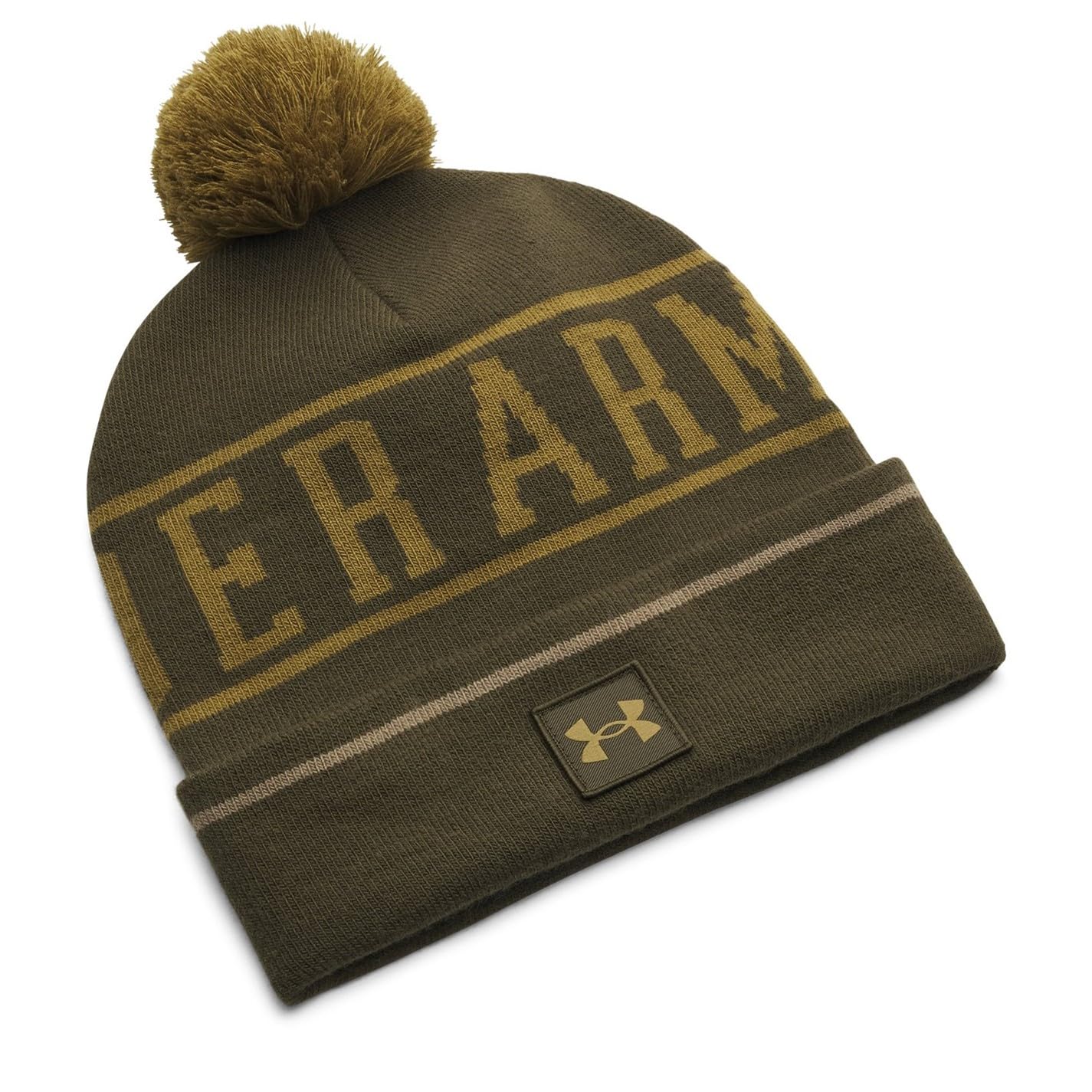 Under Armour Mens M Halftime Pom Beanie Beany Expedition Green Mens