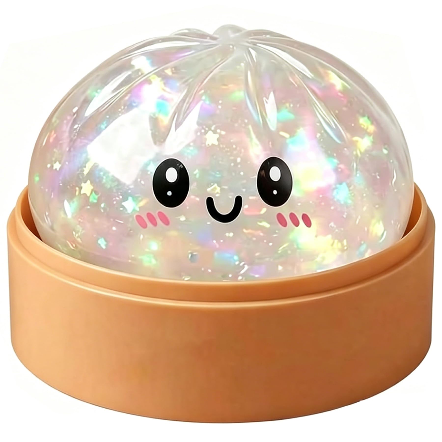 dumplings toy, Colorful Dumpling Stress Fidget, Glitter Dumplings Squishies Toy, Stress Relief Squishy Toys, Cute Soft Glitter Calming (F)