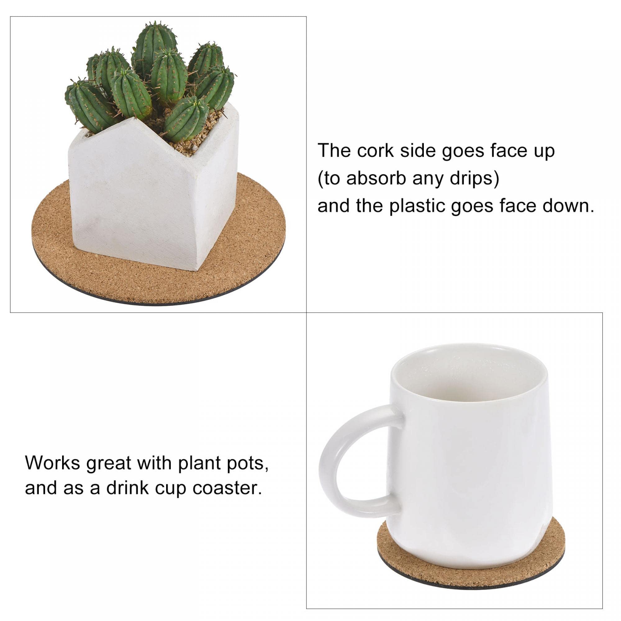 Set De 4 Sous-Verres Pour Boisson Avec Motif En Marbre I Sous-Verre En Liège Avec Motif En Marbre Pour Verre Tasse Gobelet I Rond Essuyable Antidérapant I Dv706