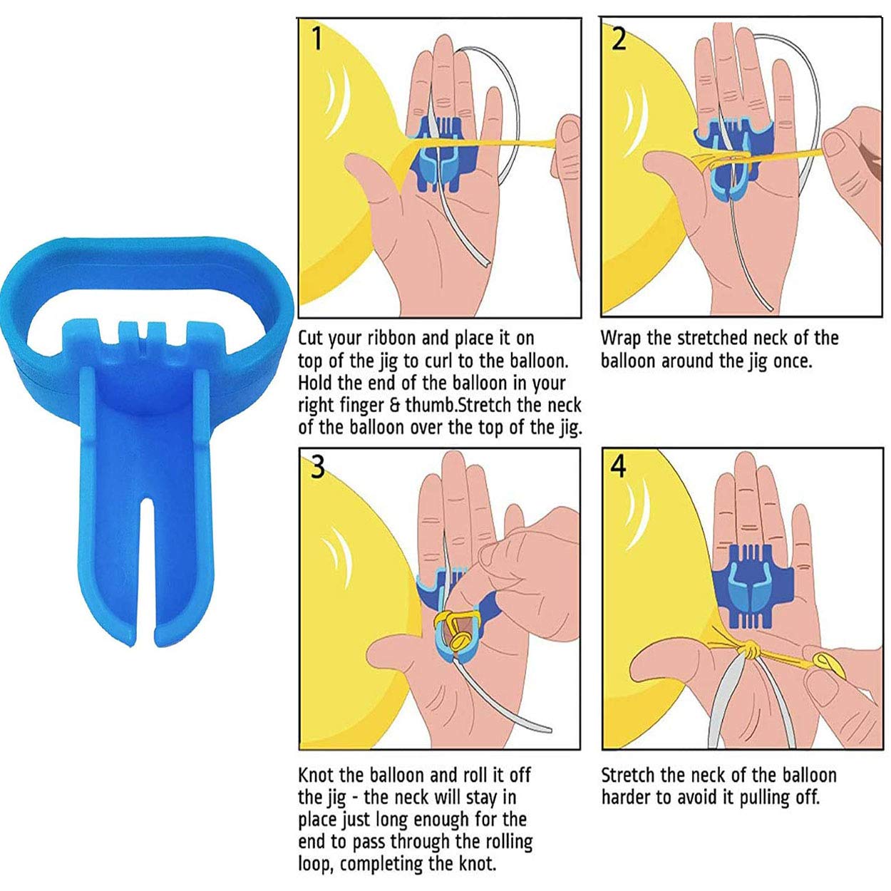 Pompa Manuale Per Palloncini - 2 Pezzi Con Design Antiscivolo Per Gonfiare Velocemente Palloni E Decorazioni Per Feste - Foto 6