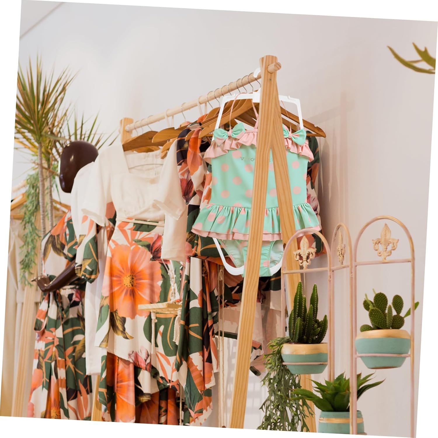 ABOOFAN 5 pcs Swimsuit Hangers Plastic Clothes Hanger Lightweight Portable Swimwear Display for Childrens Bathing Suit Storage and Clothing Store Use