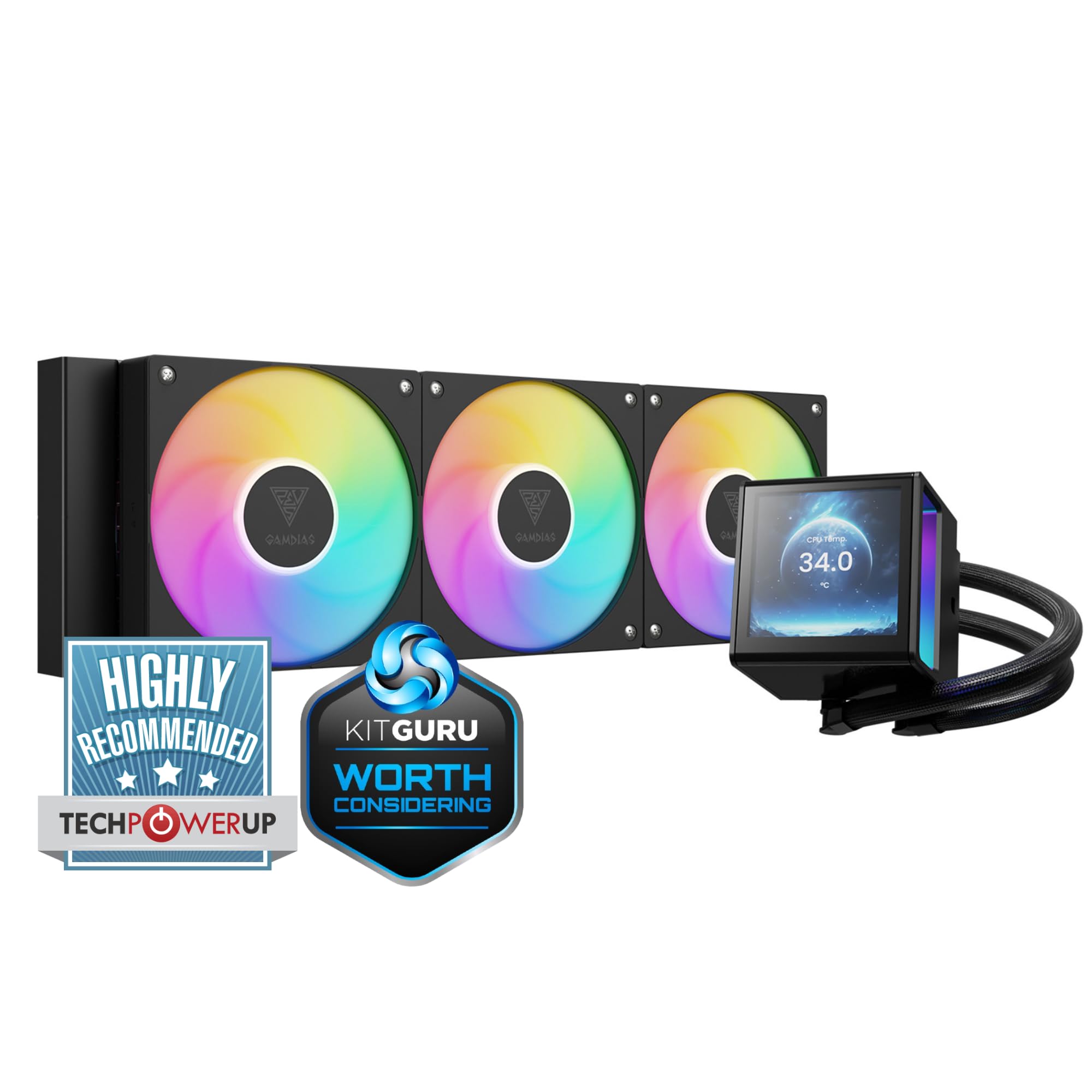 GAMDIAS 360mm CPU液体クーラー AIO 2.1インチ Amazon.co.jp: GAMDIAS 360mm CPU液体クーラー AIO 2.1インチ