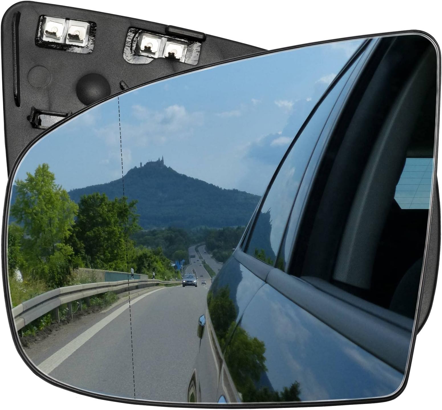 AUTOXBERT Mirror Glass Replacement Driver Left Side Mirror Heated with Backing Plate Compatible with BMW X5 X6 2007 2008 2009 2010 2011 2012 2013 2014