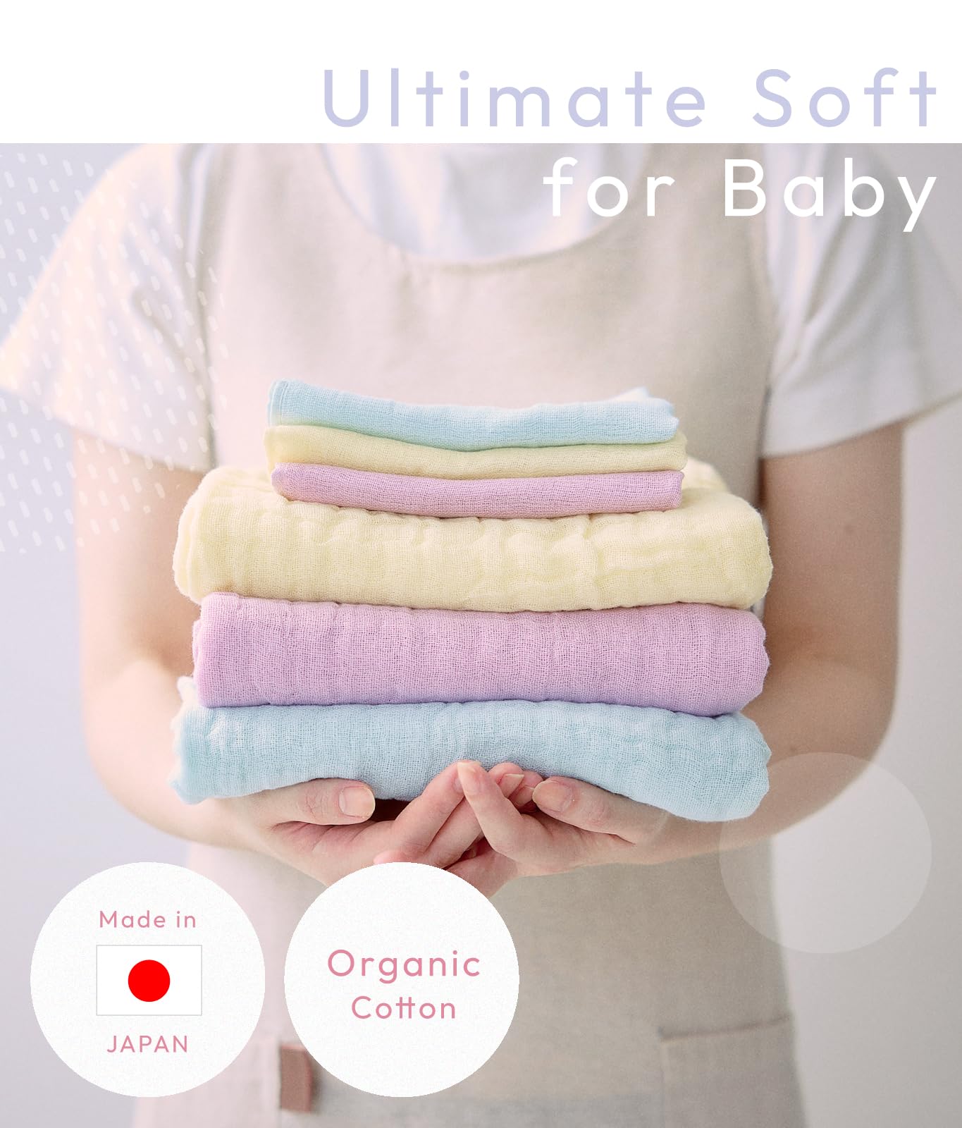 MuSuBi cotton Towel Blanket, for Baby Oboro Towel, 100% Cotton, Triple Bag Woven Gauze, Gauze, Oeko-Tex Certified - Image 2