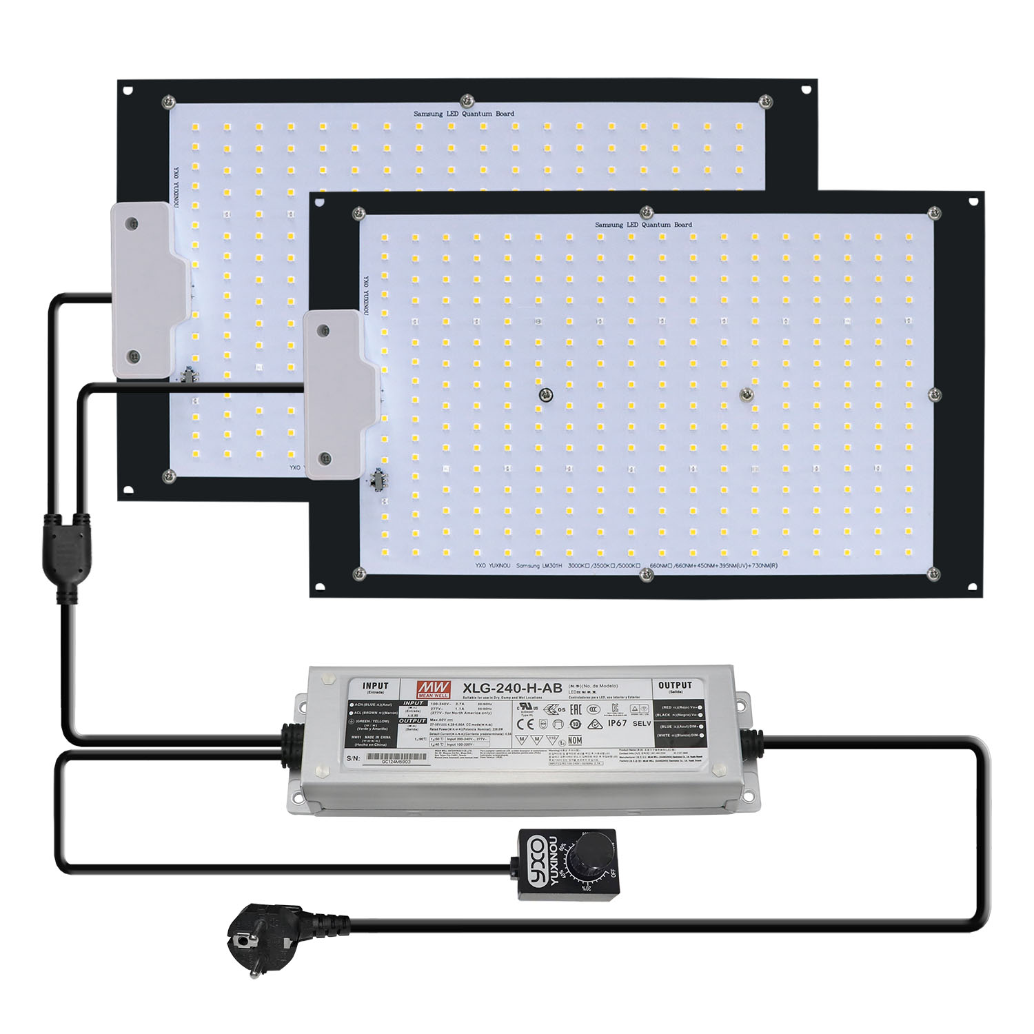 Planta de 240 watts de luz Quantum Board com chip de LED LM301H