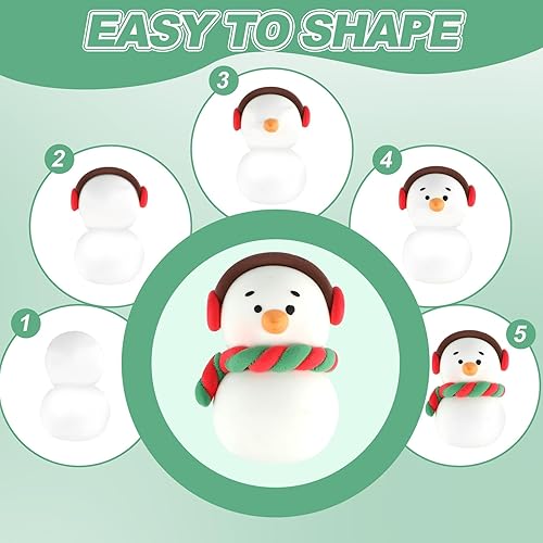 Miniatura 5 de ARTPAR Arcilla seca al aire en 66 colores, arcilla para modelar para niños, kit de arcilla de moldeo mágica con herramientas de escultura, suave y