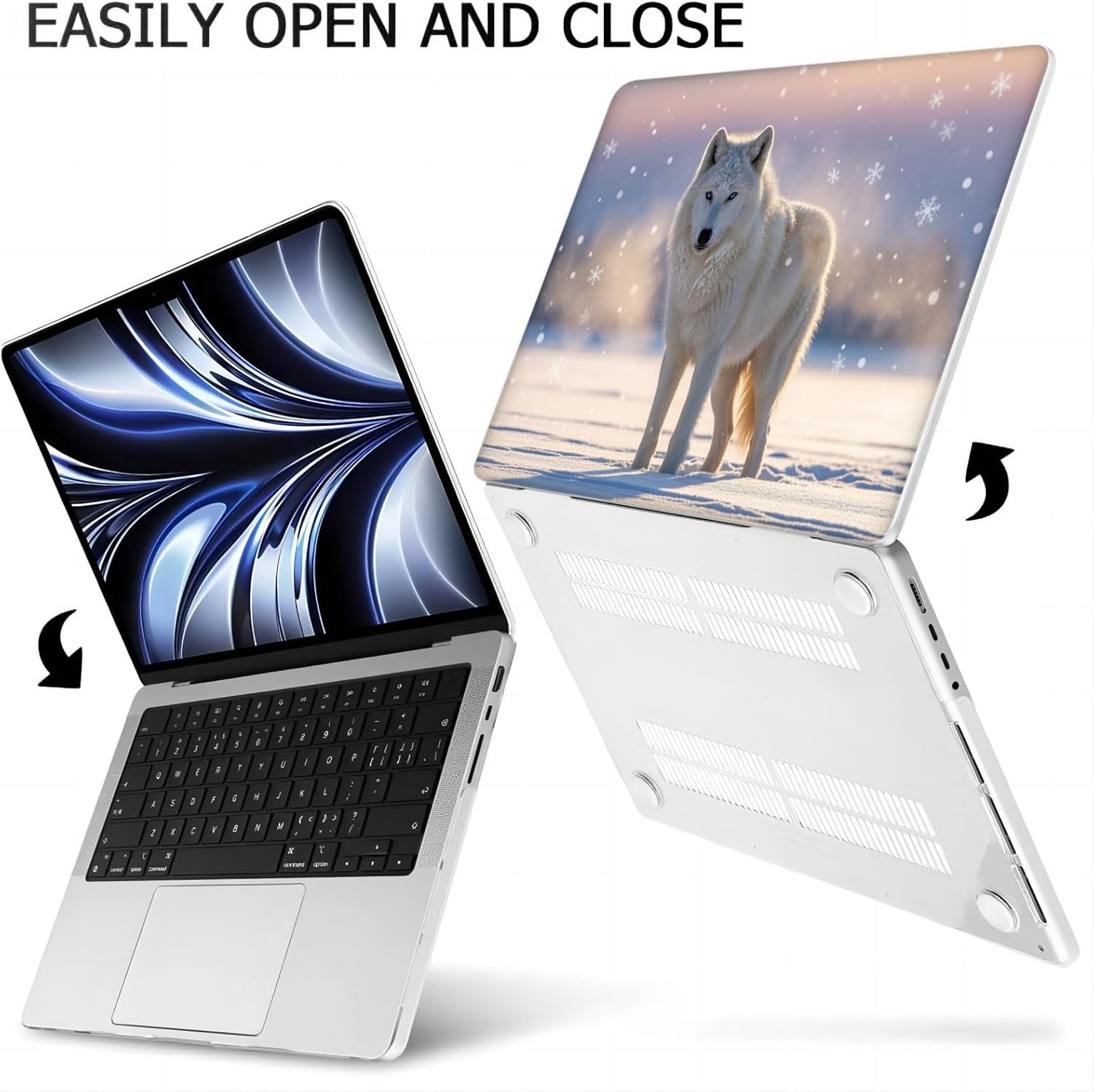 Compatible with MacBook Neo 13-inch, Hard Shell Case with Keyboard Cover and Screen Protector (A3404 A18 Pro chip, 2026 Release) - Wolf MC22660
