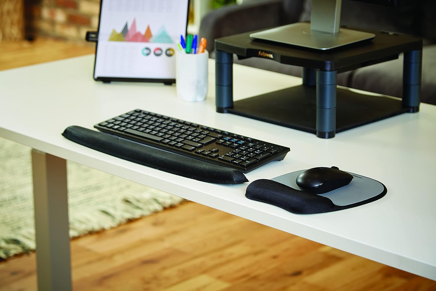 Flash Sale Fellowes 9178201 Memory Foam Wrist Rest, Black (91782), 2.94 x 19.94 x 0.94 inches