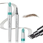 Eyebrow Pencil Eyebrow Microblading Pen Micro 4 Point Brow Pen Lift & Snatch Eyebrow Eye Makeup Long-Lasting Waterproof & Smudge-proof Natural Eyebrow Hair (Dark Brown)