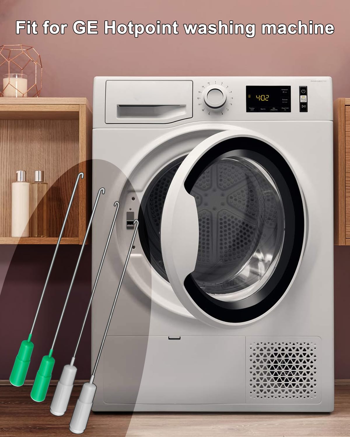 4 pcs washer suspension rod kit replace wh16x26910 wh16x26911 wh16x24144 wh16x24145 fit for ge hotpoint gtw490acj1ww gtw680bsj6ws gtw500asn4ws top loading washing machines