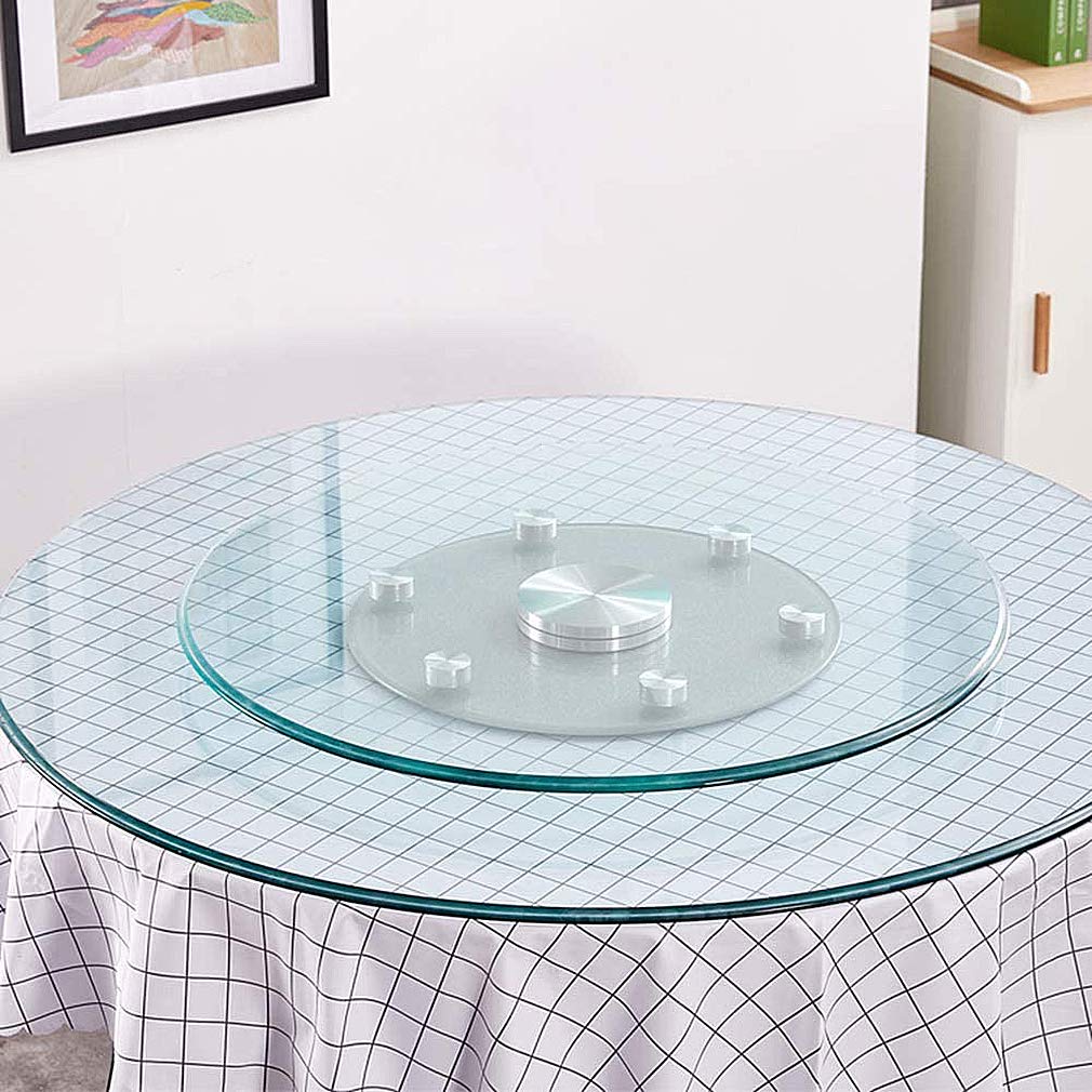 Table à manger centre de table plateau de service rotatif en verre rond