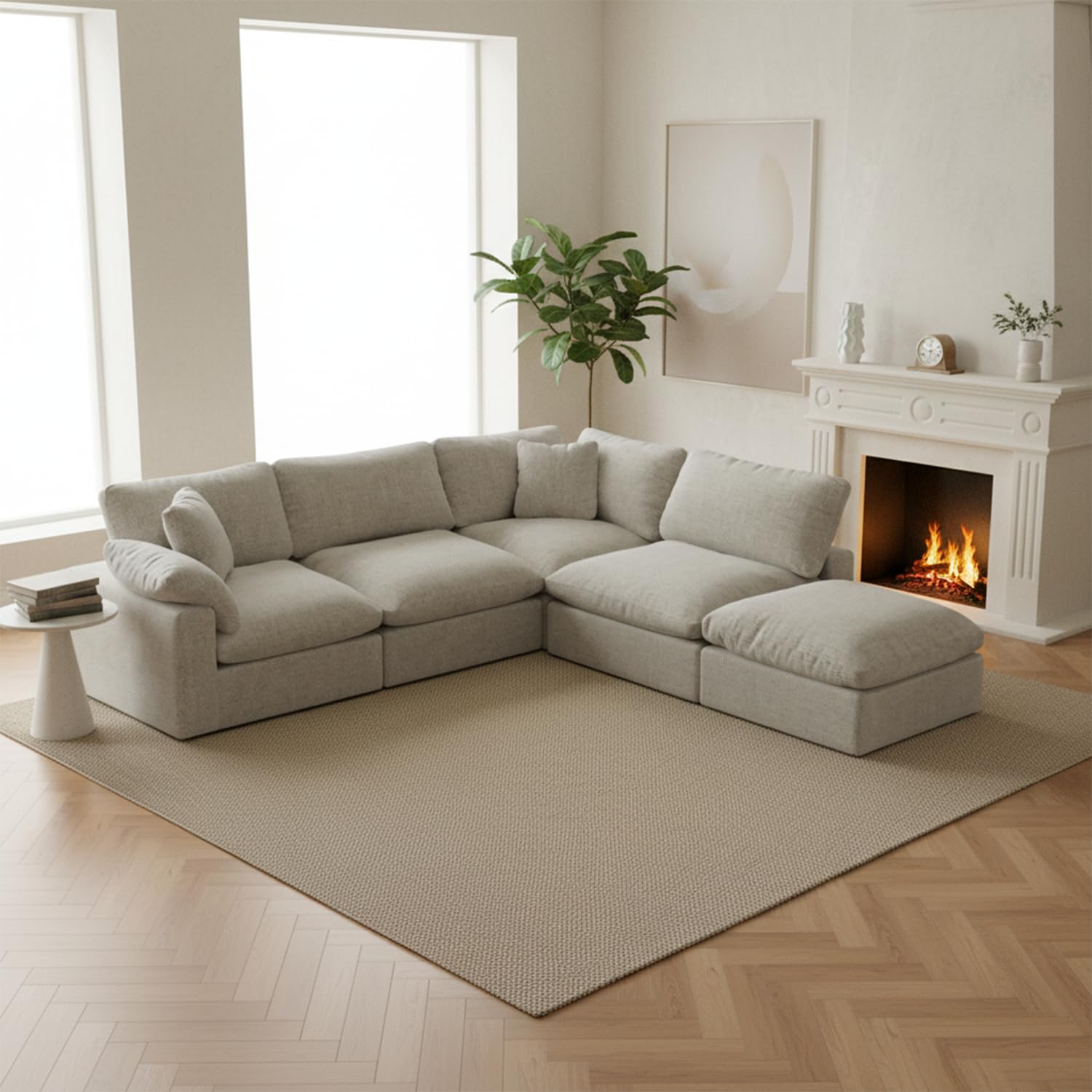 Forest aesthetics 143 Down Fill Cloud Modular Sofa
