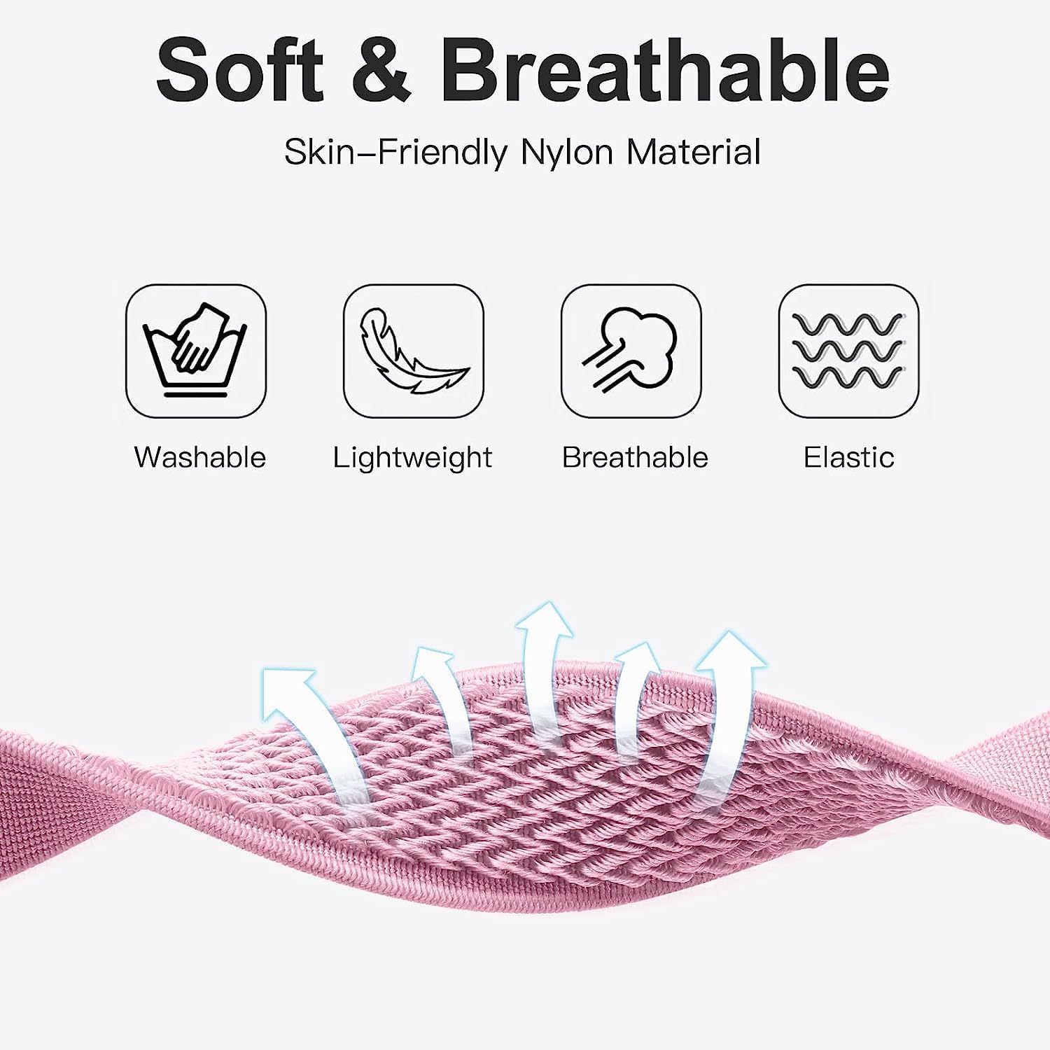 5-Pack Elastic Nylon Bands Compatible with Fitbit Inspire 3/Inspire 2/Inspire HR/Inspire, Breathable Adjustable Replacement Stretchy Nylon Loop Wristband Sport Strap for Women Men - Image 2