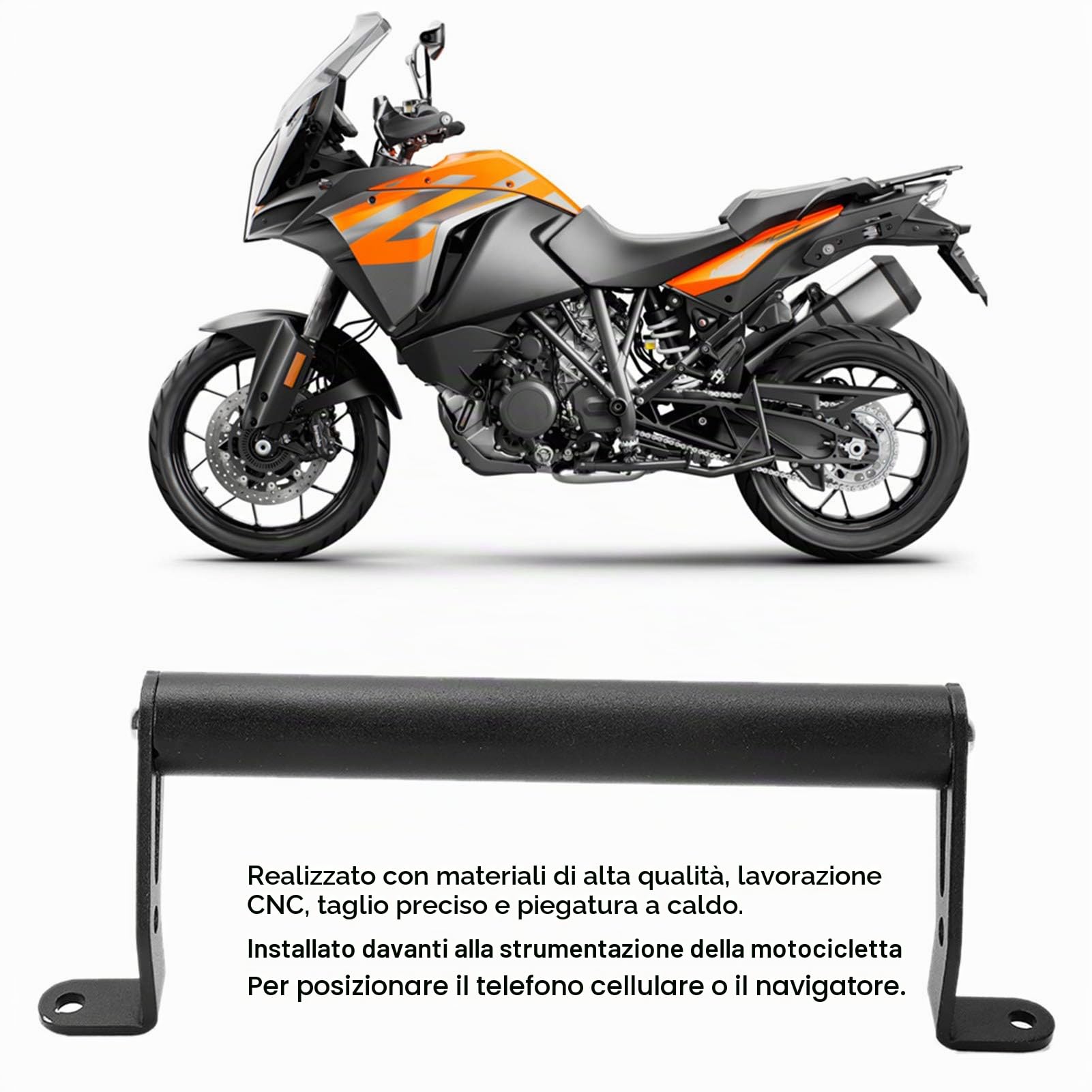 Support GPS Tmax 530, Navigatore GPS Supporto per Telefono con Staffa per Moto Adatto per 1290 Super Adventure S R 17‑18 17-18