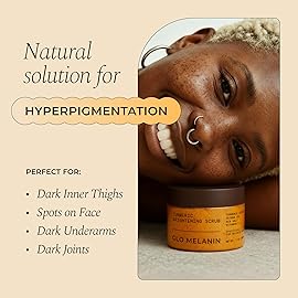 GLO Melanin Turmeric Scrub for Dark Spots, Brightening Inner Thighs Bikini Area Underarms, Natural Exfoliating Face