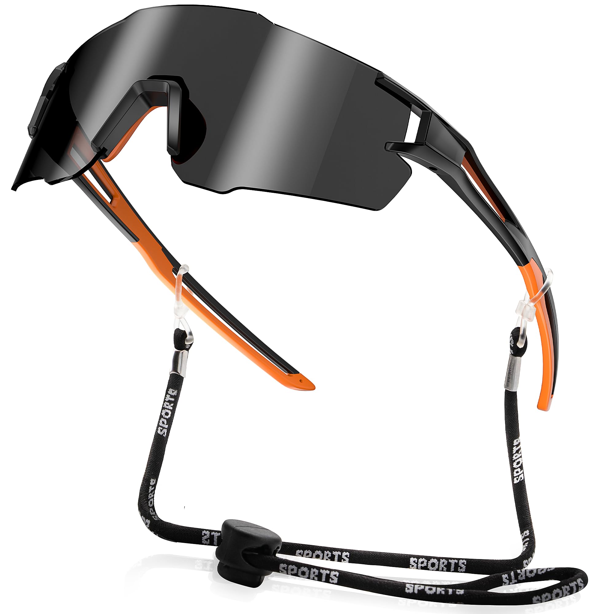 HENMI Sportbrille für Herren Damen – UV400 Schutz Sonnenbrille mit TR90 Rahmen, verstellbarem Nasenpad & Bügel – 2 Varianten: selbsttönend & polarisiert – Ideal für Radsport, Laufen & Outdoor