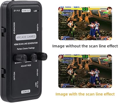 HDMI Scanline Generator Portable Audio Video Output HDMI Image Scan Line Generator Function Board for All Retro Games/Gamers/Mame/Arcade Game/Emulator