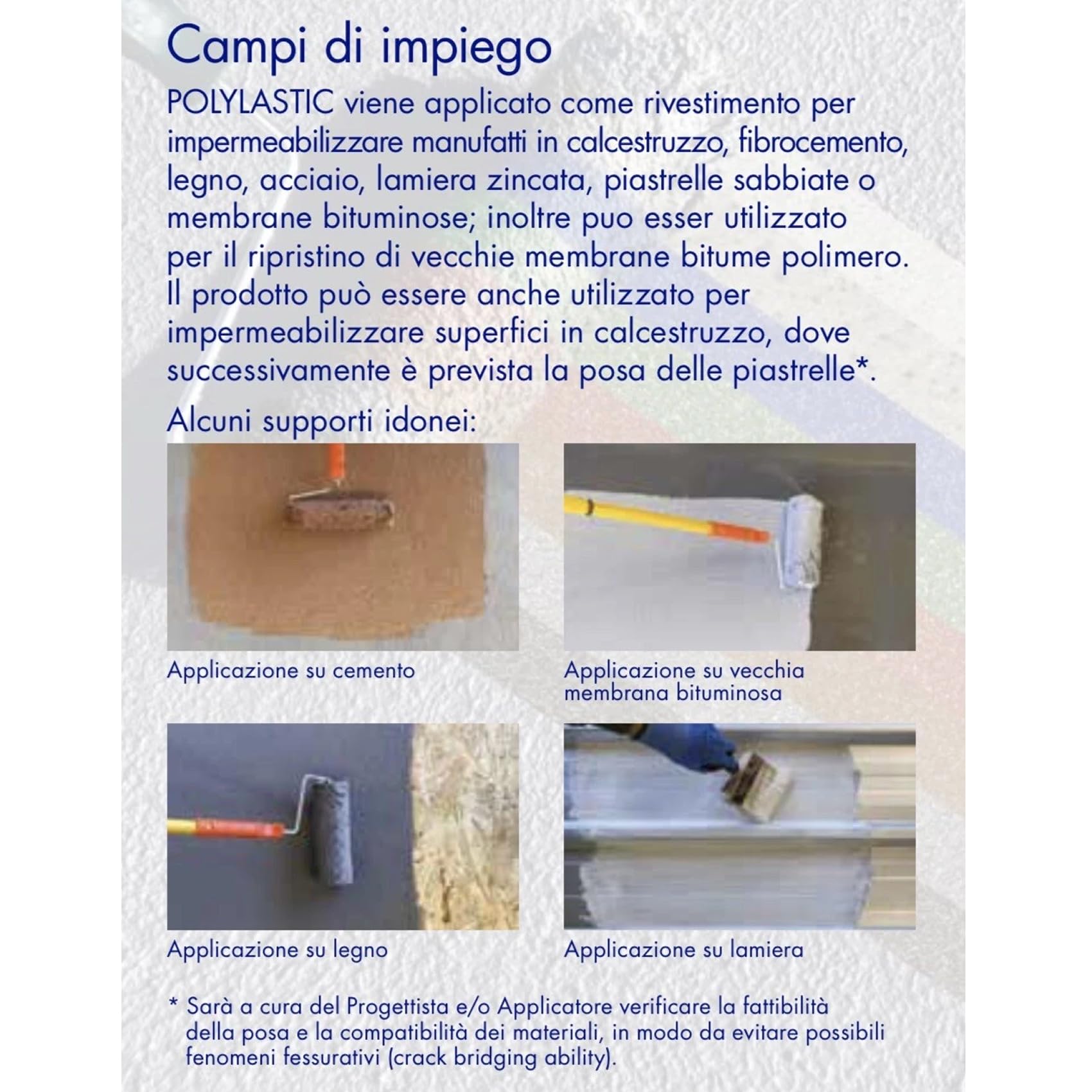 POLYLASTIC 20KG POLYGLASS, guaina elastomerica bituminosa ad acqua impermeabilizzante per calcestruzzo, legno, acciaio, lamiera zincata, piastrelle, membrane bituminose (Nero)