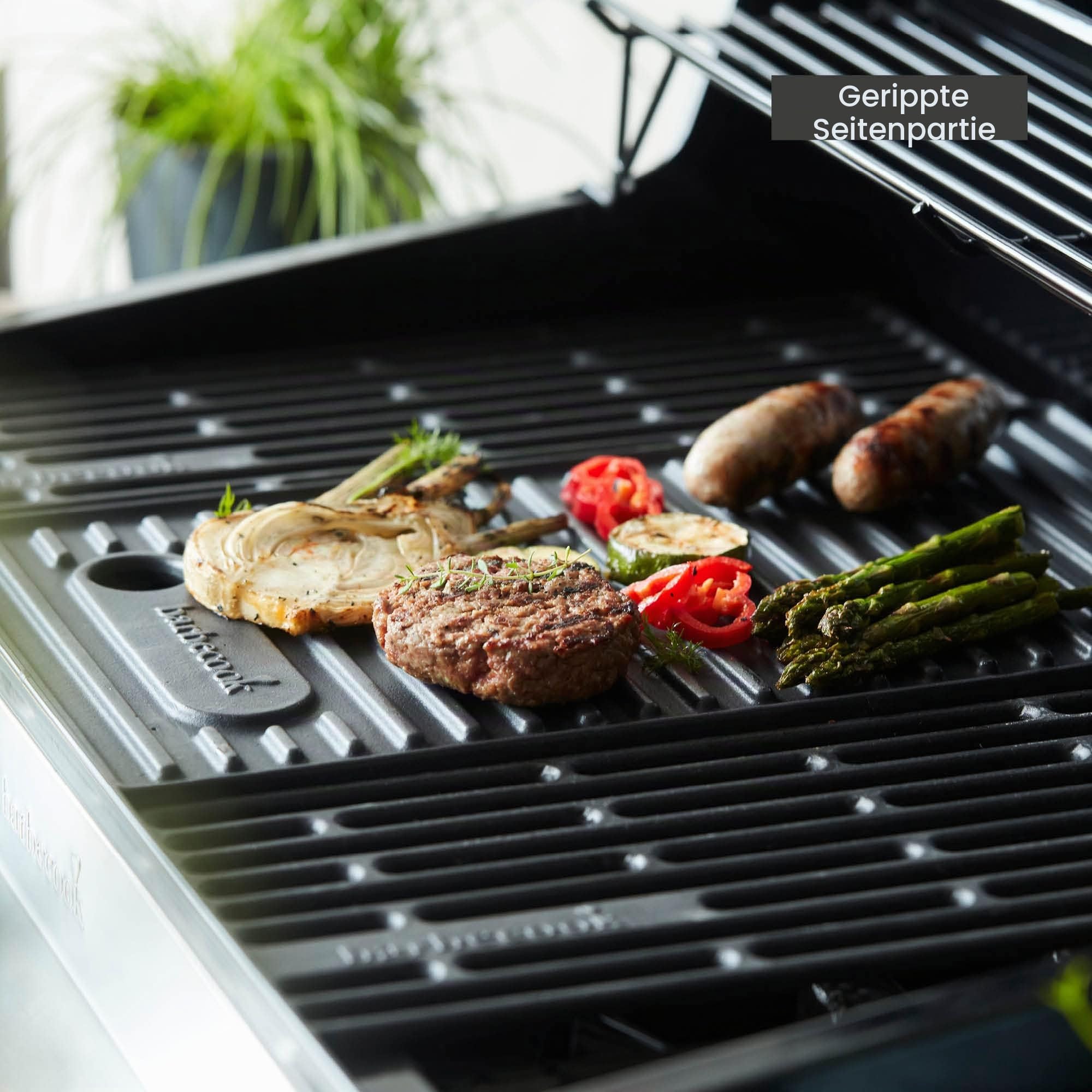 Barbecook Universal-Grillplatte aus emailliertem Gusseisen, Grillzubehör, schwarz, für Brahma 42,7x2x24 cm