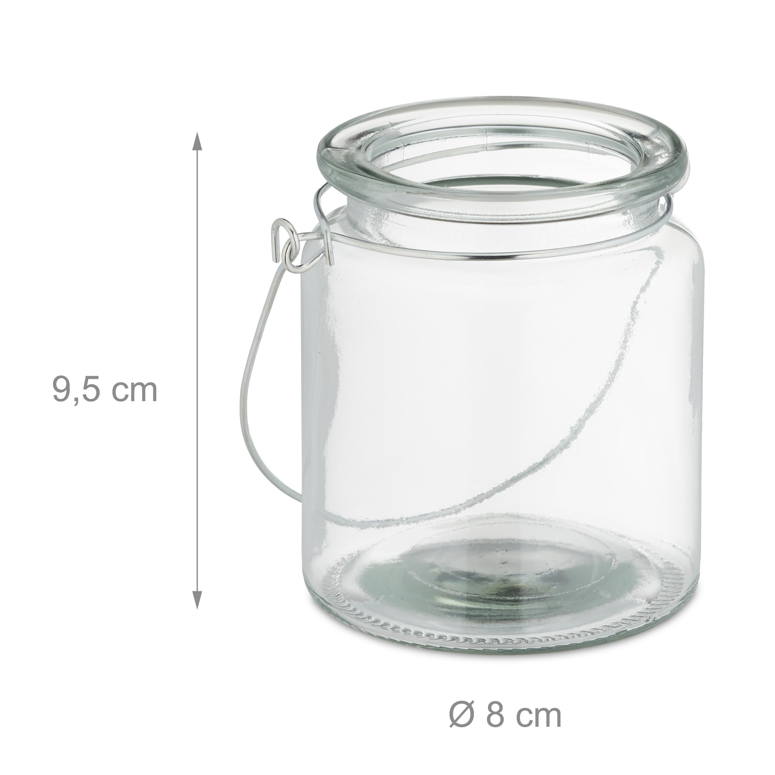 Set van 6x stuks waxinelichthouders/waxinelichthouders bubbel glas transparant 7,5 cm