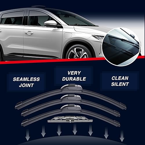 Miniatura 5 de Limpiaparabrisas delantero y trasero de 16, 14, 14 y 10 pulgadas, repuesto para Toyota FJ Cruiser 2014, 2013, 2012, 2011, 2010, 2009, 2008, 2007