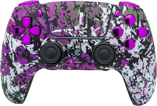 Miniatura 31 de Custom Wireless Controller Compatible with PS5 - Multiple Designs Available (Abstract Fusion) Abstracto Fusión,Galaxia Inferno,Jokester,Camuflaje