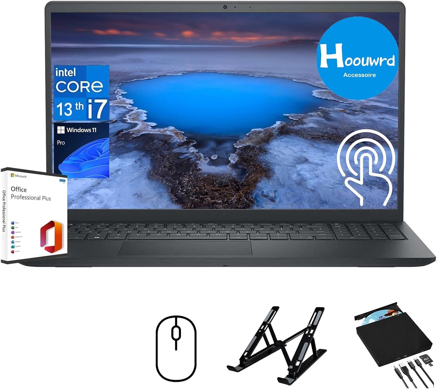 Dell Inspiron 3530 Touchscreen Business Laptop, 15.6″ FHD+, Intel 10-Core i7-1355U(up to 5 GHz), 32GB RAM, 1TB SSD, Intel Iris Xe, Win 11 Pro& MS Office, w/Hoouwrd External DVD Drive Accessoires Dell Inspiron 3530 Touchscreen Business Laptop, 15.6″ FHD+, Intel 10-Core i7-1355U(up to 5 GHz), 32GB RAM, 1TB SSD, Intel Iris Xe, Win 11 Pro& MS Office, w/Hoouwrd External DVD Drive Accessoires
