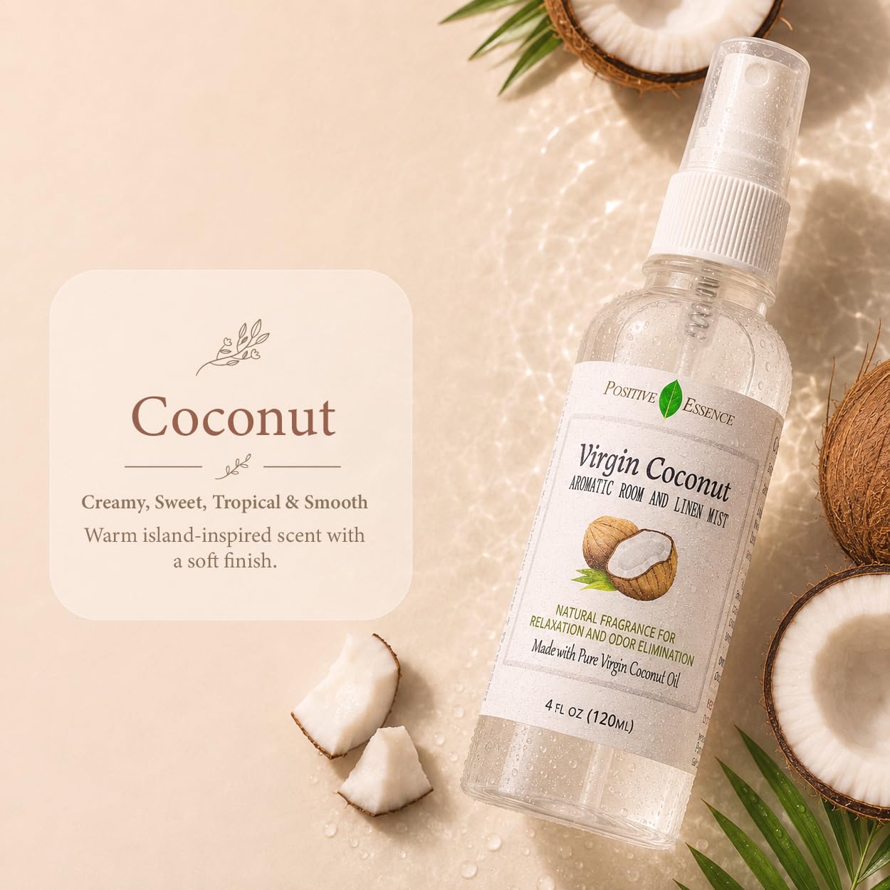 Coconut Room Spray & Linen Spray, Home Fragrance, 4.06 fl oz view 2