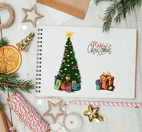 Miniatura 3 de Sellos transparentes de Feliz Navidad para hacer tarjetas y decoración de álbumes de fotos, sellos de árbol de Navidad para chimenea, regalo de