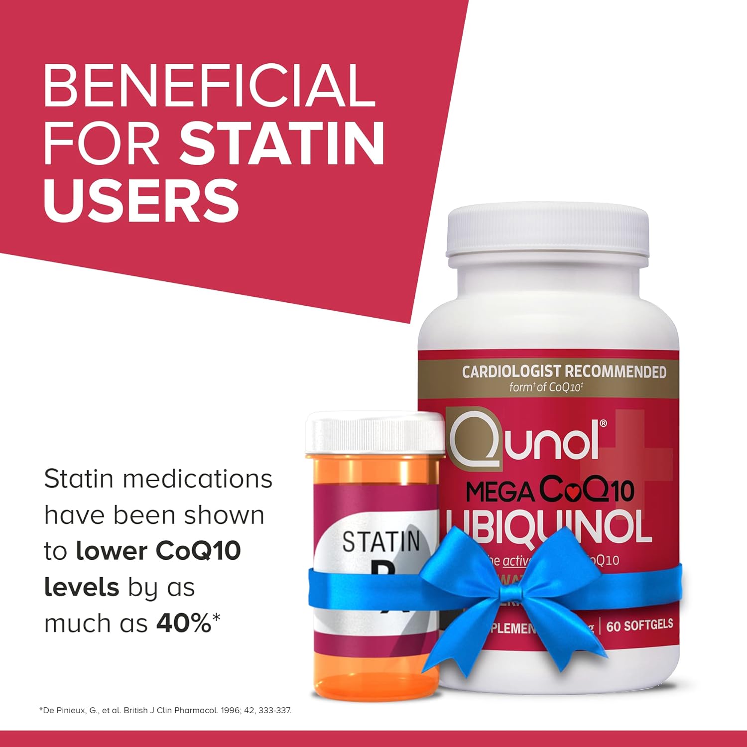 Ubiquinol CoQ10 100mg Softgels, Qunol Mega Ubiquinol 100mg - Superior Absorption - Active form of Coenzyme Q10 for Heart Health & Healthy Blood Pressure Levels - 2 Month Supply - 60 Count : Everything Else